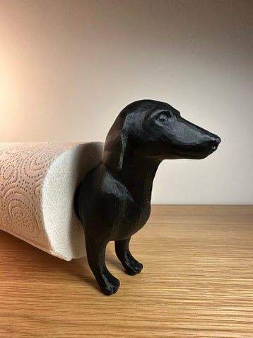 Dispenser - PLA - Dachshund Papierhanddoekhouder, Antiek en Kunst
