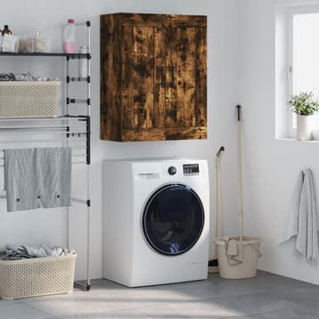 vidaXL Wandkast 69,5x34x90 cm bewerkt hout gerookt, Verzenden, Nieuw, 50 tot 100 cm, Minder dan 100 cm