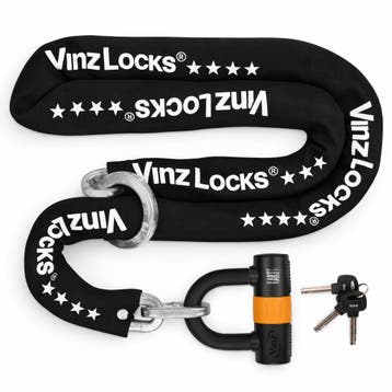 VINZ Trivor Motorslot / Schijfremslot met ketting / Bootslot, Motoren, Accessoires | Sloten, Verzenden