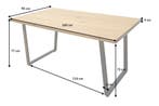 Moderne eettafel LOFT 160cm eiken design zwart metalen poten, Huis en Inrichting, Ophalen of Verzenden, Nieuw