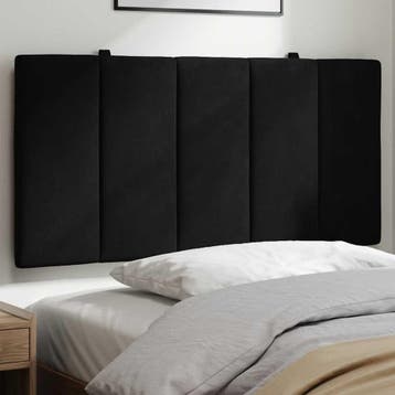 vidaXL Hoofdbordkussen Hanko 100 cm fluweel zwart, Verzenden, Nieuw, Zwart, Stof