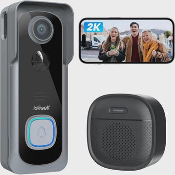 ieGeek Draadloze Deurbel met Camera - 2K, IP66 Waterdicht, G, Huis en Inrichting, Verzenden, Nieuw