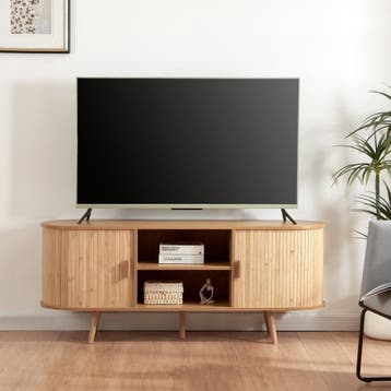 [en.casa] Dressoir Nordkapp 140x40x56 cm houtkleurig, Verzenden, Nieuw