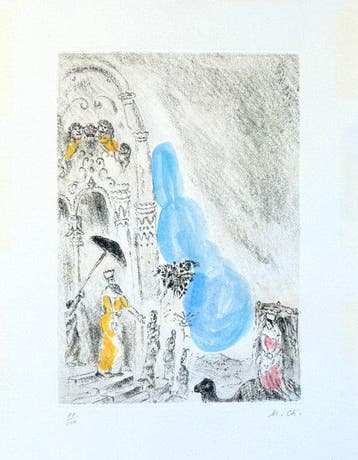 Marc Chagall (1887-1985) - La reine de Saba (from La Bible, Antiek en Kunst
