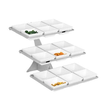 GGM Gastro | Buffetstandaard - RVS - rechthoekig - 320x460mm, Verzenden