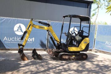 Veiling: Minigraver Yanmar SV16 Diesel 12.1kW 2016, Ophalen, Graafmachine