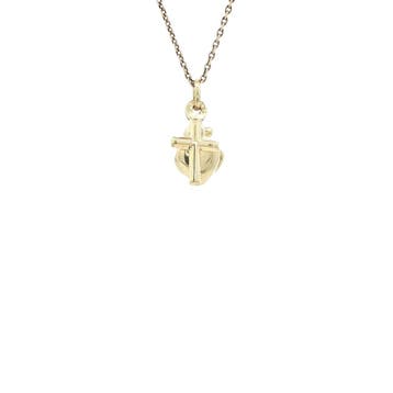Gouden hanger geloof. hoop en liefde 14 karaat, Verzenden, Zo goed als nieuw, Goud