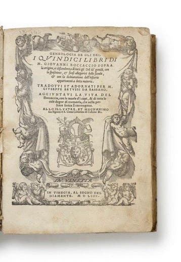 G. Boccaccio - Genealogia de gli Dei - 1554