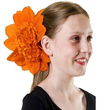 Haarclip Bloem Rood, Zwart, Wit, Zilver, Oranje - Oranje, Hobby en Vrije tijd, Verzenden, Nieuw
