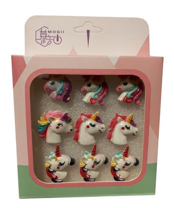 Set van 9 leuke punaises in een doosje (model: eenhoorn2), Ophalen of Verzenden, Nieuw