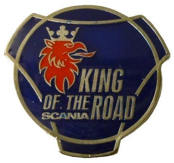 Logo voor Scania 63 mm King Of The Road Blauw Rood, Ophalen of Verzenden, Nieuw