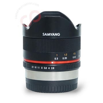 Samyang 8mm 2.8 UMC Fish-eye II (Fujifilm) nr. 3401, Ophalen of Verzenden, Zo goed als nieuw