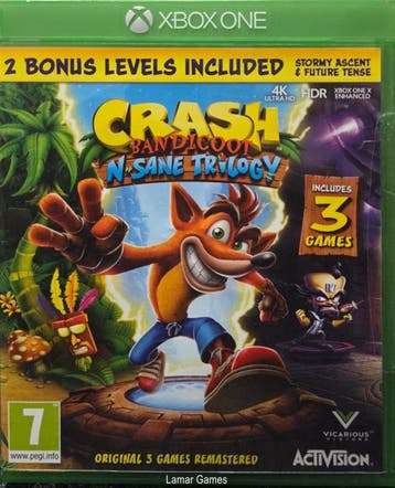 Crash Bandicoot N. Sane Trilogy (xbox one tweedehands), Spelcomputers en Games, Ophalen of Verzenden, Zo goed als nieuw