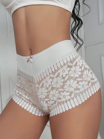 Luxe Kanten Boyshorts met Hoge Taille en Sexy Uitsnijdingen, Verzenden