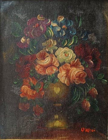 Anna Ozzici (XX) - Vaso con fiori