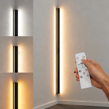 LED Wandlamp 120cm Zwart | Dimbaar | Retourdeal 42% Korting, Huis en Inrichting, Lampen | Wandlampen, Ophalen of Verzenden, Nieuw