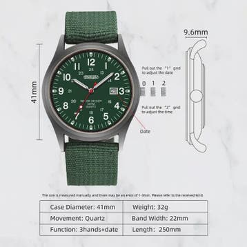 Stijlvol Herenhorloge met Kwarts Uurwerk, Lichtgevende Wijze, Sieraden, Tassen en Uiterlijk, Verzenden, Nieuw