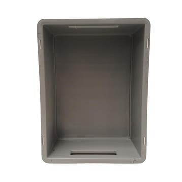 Stapelbak, 400x300x170 mm, euronorm, grijs kunststof, nieuw, Minder dan 50 cm, Ophalen of Verzenden, Minder dan 40 cm, Nieuw