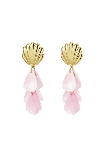 Goudlief Schelp oorbellen met parelmoer (Dames sieraden), Verzenden, Nieuw, Zilver, Overige materialen
