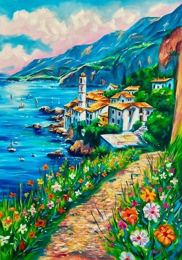 Elizabeth (XXI) - Sendero floral, Antiek en Kunst, Kunst | Schilderijen | Klassiek