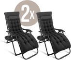 Lugia Opvouwbare Ligstoel 2-Pack – Verstelbare Tuinstoelen, Caravans en Kamperen, Kampeermeubelen, Ophalen of Verzenden, Gebruikt
