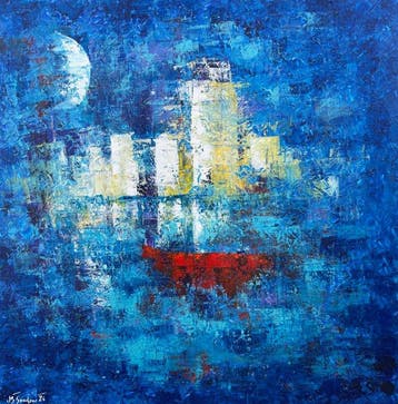 Miroslav Spadrna (pintorcheco) - Travesía Azul-XL