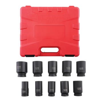 10-Stuk Impact Socket Set 22-41mm 3/4in. Drive Metric Air..., Verzenden, Nieuw