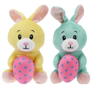 Paashaas knuffel set van 2 - zachte pluche - 20 cm - met, Verzenden, Nieuw