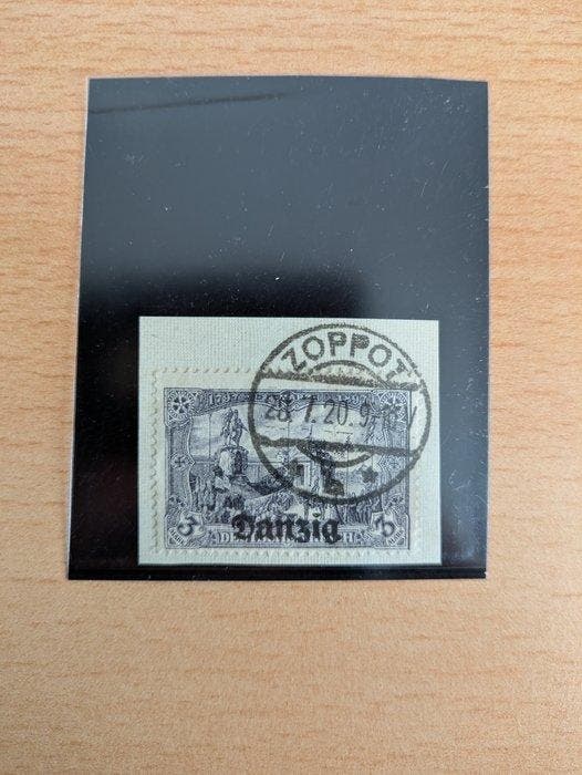 Duitse Rijk 1920 - Danzig Michel-Nr. 13 b, bovengemiddeld, Postzegels en Munten, Postzegels | Europa | Duitsland