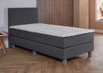 ACTIE! 1-Persoons boxspring Pamplona 90 200 Antraciet, Huis en Inrichting, 90 cm, Eenpersoons, Verzenden, Nieuw