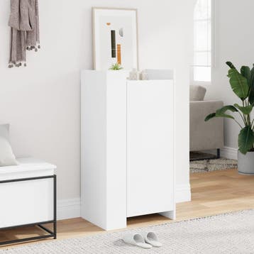 vidaXL Schoenenkast 52x37,5x100 cm bewerkt hout wit, Verzenden, Nieuw