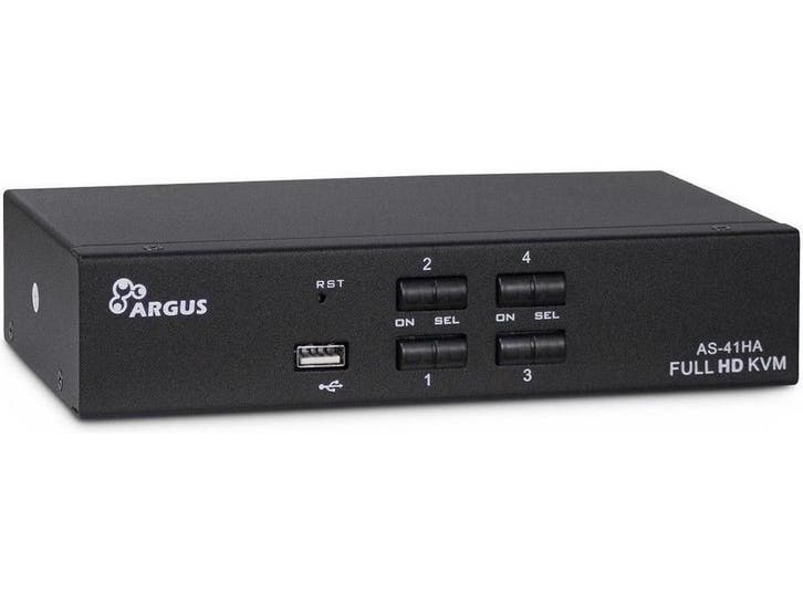 Inter-Tech AS-41HA - HDMI KVM-switch - 4 USB 2.0 poorten -, Computers en Software, Overige Computers en Software, Zo goed als nieuw