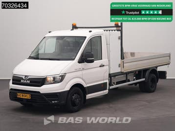 MAN TGE 3.180 Open Laadbak 3,5t Trekhaak 180PK Navi Airco Cr, Gebruikt, Euro 6, MAN, Wit