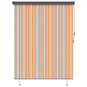 vidaXL Rolgordijn Geel en Blauw 200 x 250 cm Stof en, Huis en Inrichting, Stoffering | Gordijnen en Lamellen, Verzenden, Nieuw