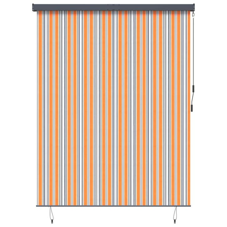 vidaXL Rolgordijn Geel en Blauw 200 x 250 cm Stof en, Huis en Inrichting, Stoffering | Gordijnen en Lamellen, Geel, Nieuw, Verzenden