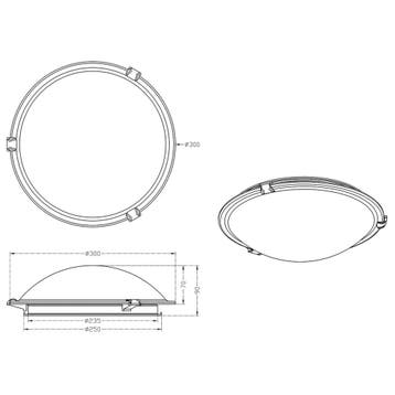 LED Plafondlamp - Plafondverlichting - Trion Adirona - E27, Ophalen of Verzenden, Nieuw, Metaal, Overige fittingen