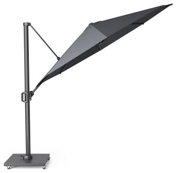 Challenger T1 parasol 350 cm rond antraciet met 90KG voet, Tuin en Terras, Parasols, Ophalen of Verzenden, Nieuw