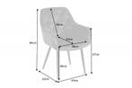 Design stoel MILANO groen fluweel met Chesterfield quilting, Huis en Inrichting, Stoelen, Ophalen of Verzenden, Nieuw