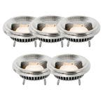 Set van 5 G53 dimbare LED lamp AR111 12W 600 lm 2700K, Verzenden, Nieuw