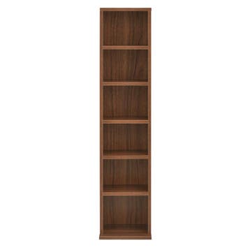 CD DVD kast vakkenkast met 6 planken 90x20x20 cm walnoot, Verzenden, Nieuw