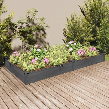 vidaXL Plantenbak verhoogd met voering 240x120x25 cm, Tuin en Terras, Minder dan 30 cm, 100 cm of meer, Verzenden, Nieuw