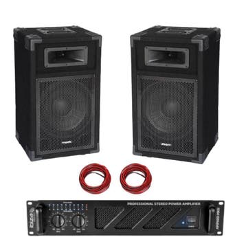Disco versterker  met 8Inch speakers Amp 300-8, Ophalen of Verzenden, Nieuw, Minder dan 500 watt, P.A.