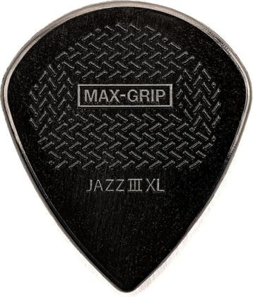 Jim Dunlop Jazz III XL Max Grip Black Stiffo Plectrum 6-pack, Muziek en Instrumenten, Instrumenten | Toebehoren, Ophalen of Verzenden