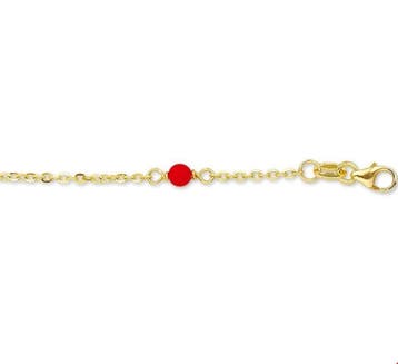 The Jewelry Collection Geelgouden Armband bloedkoraal, Verzenden, Nieuw
