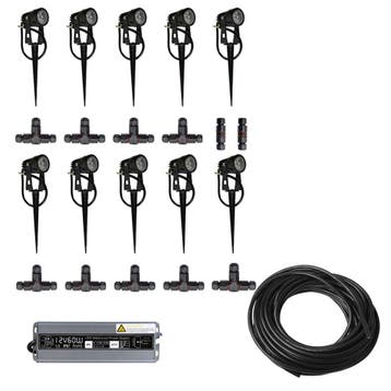 10x LED grond spot - 12V - 3 watt - complete DIY set, Ophalen of Verzenden, Nieuw