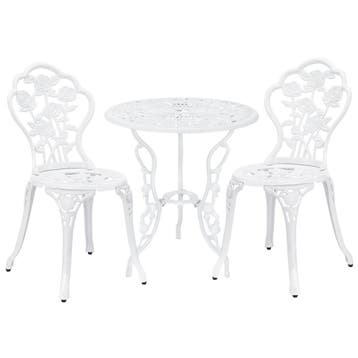 Bistroset balkonset gietijzer tuintafel en 2 tuinstoelen wit, Tuin en Terras, Tuinsets en Loungesets, Verzenden, Nieuw