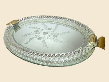 Venini Studio - Dienblad - Glas, Messing