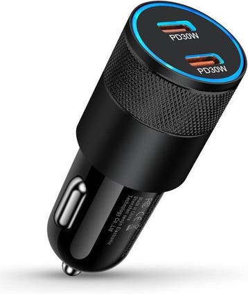 Autolader – Dual USB-C 60W – Power Delivery Snellader – 2, Ophalen of Verzenden, Nieuw