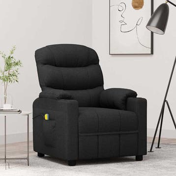 vidaXL Massagestoel stof zwart, Verzenden, Nieuw