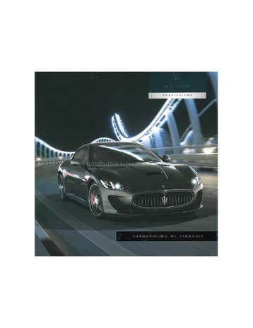 2013 MASERATI GRANTURISMO MC STRADALE BROCHURE DUITS, Nieuw, Author